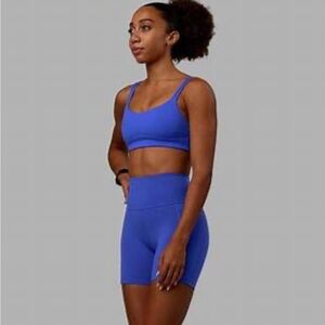 LSKD Women’s XXS Mid-Length Short: Cobalt Blue